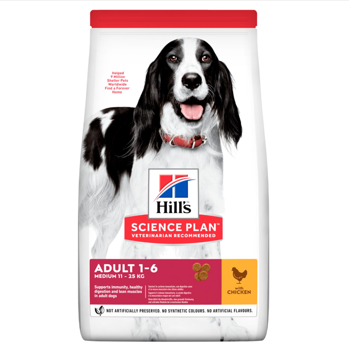 Hill's Science Plan Adult Dog Medium Chicken 3kg XIRA TROFI SKuLOu